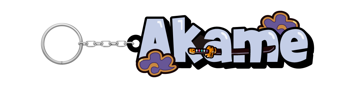 NAME RUBBER KEYCHAIN