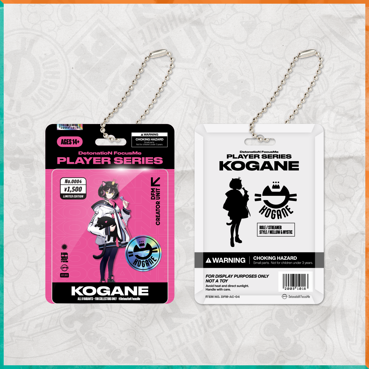 BLISTER PACK ACRYLIC KEYCHAIN FORTNITE DIV.