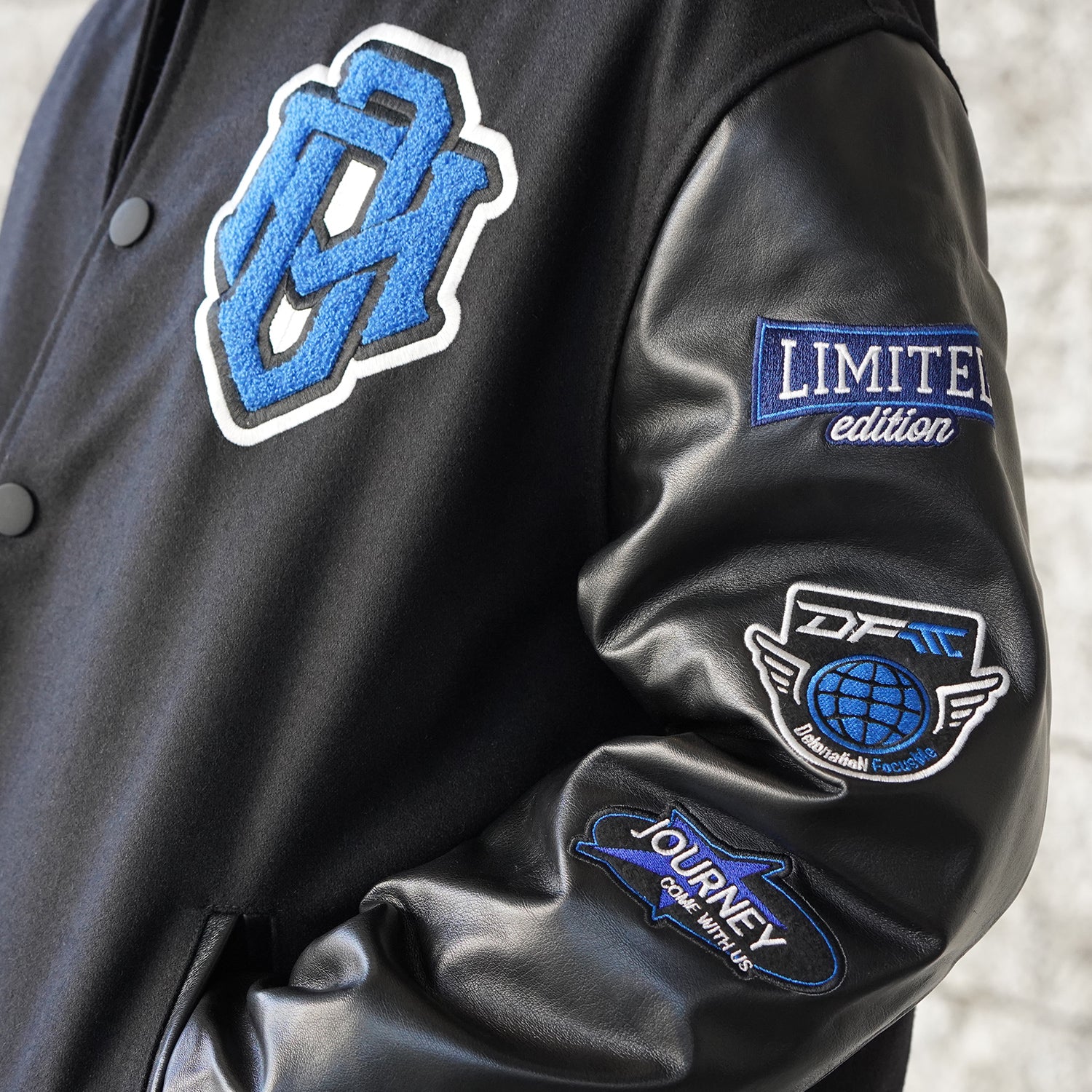 DFM BLUE VARSITY JACKET