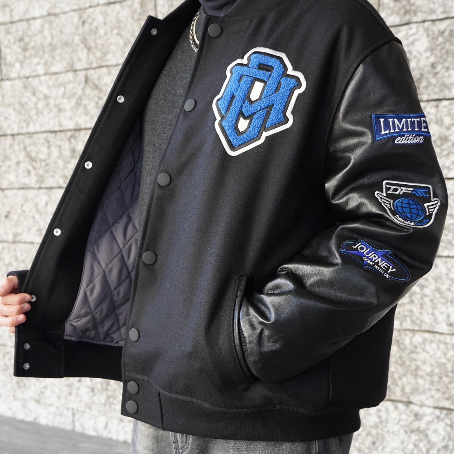 DFM BLUE VARSITY JACKET